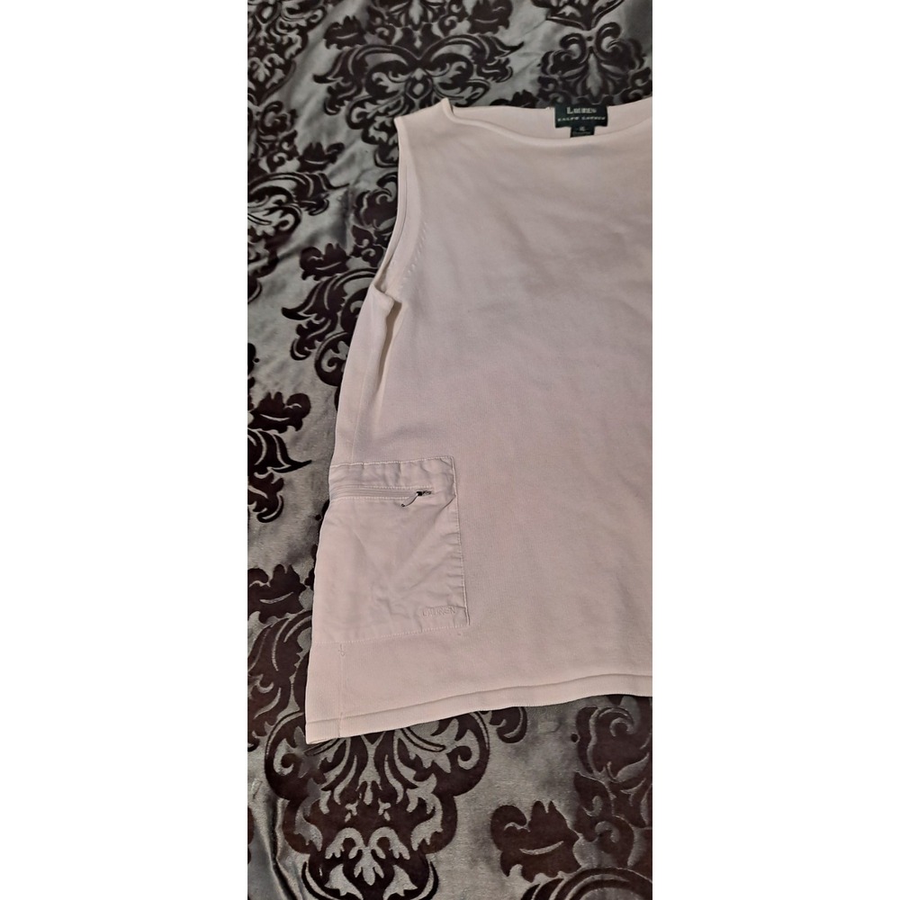 Ralph Lauren White Tank Top XL - Picture 2 of 4